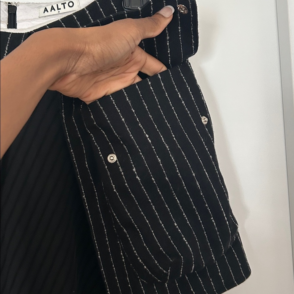 AALTO Striped Mini Length Skirt - Picture 7 of 9